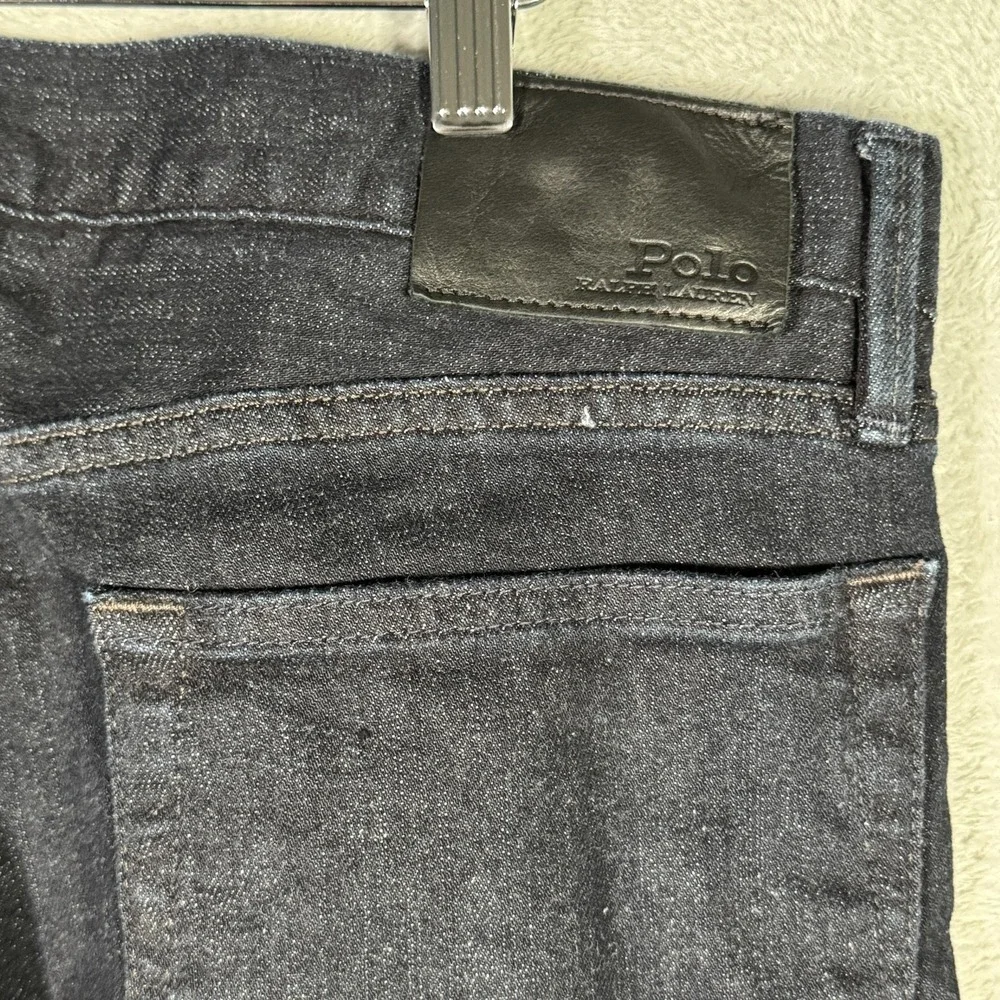 Polo Ralph Lauren Jeans Mens 36x30 Blue The Prospect Straight Dark Wash Stretch